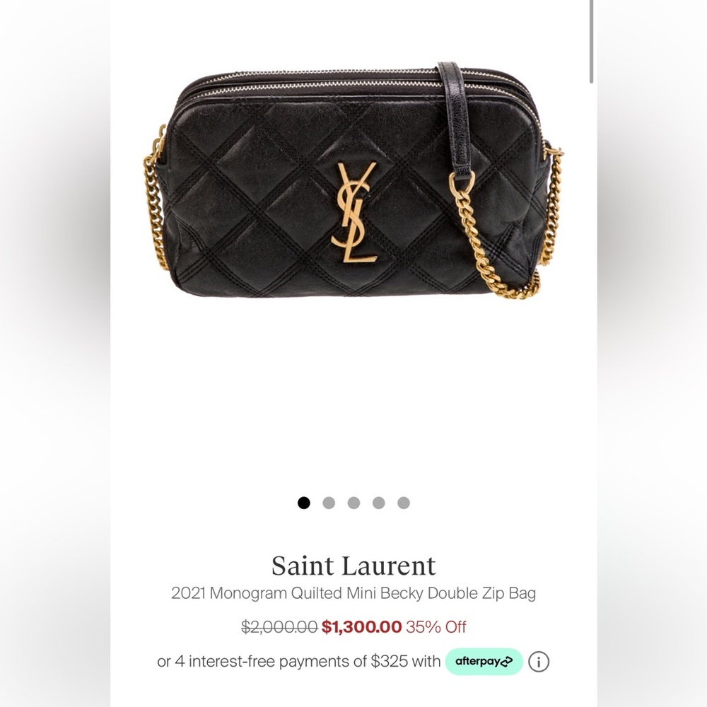 Yves Saint Laurent Becky double zip crossbody bag - Picture 3 of 13